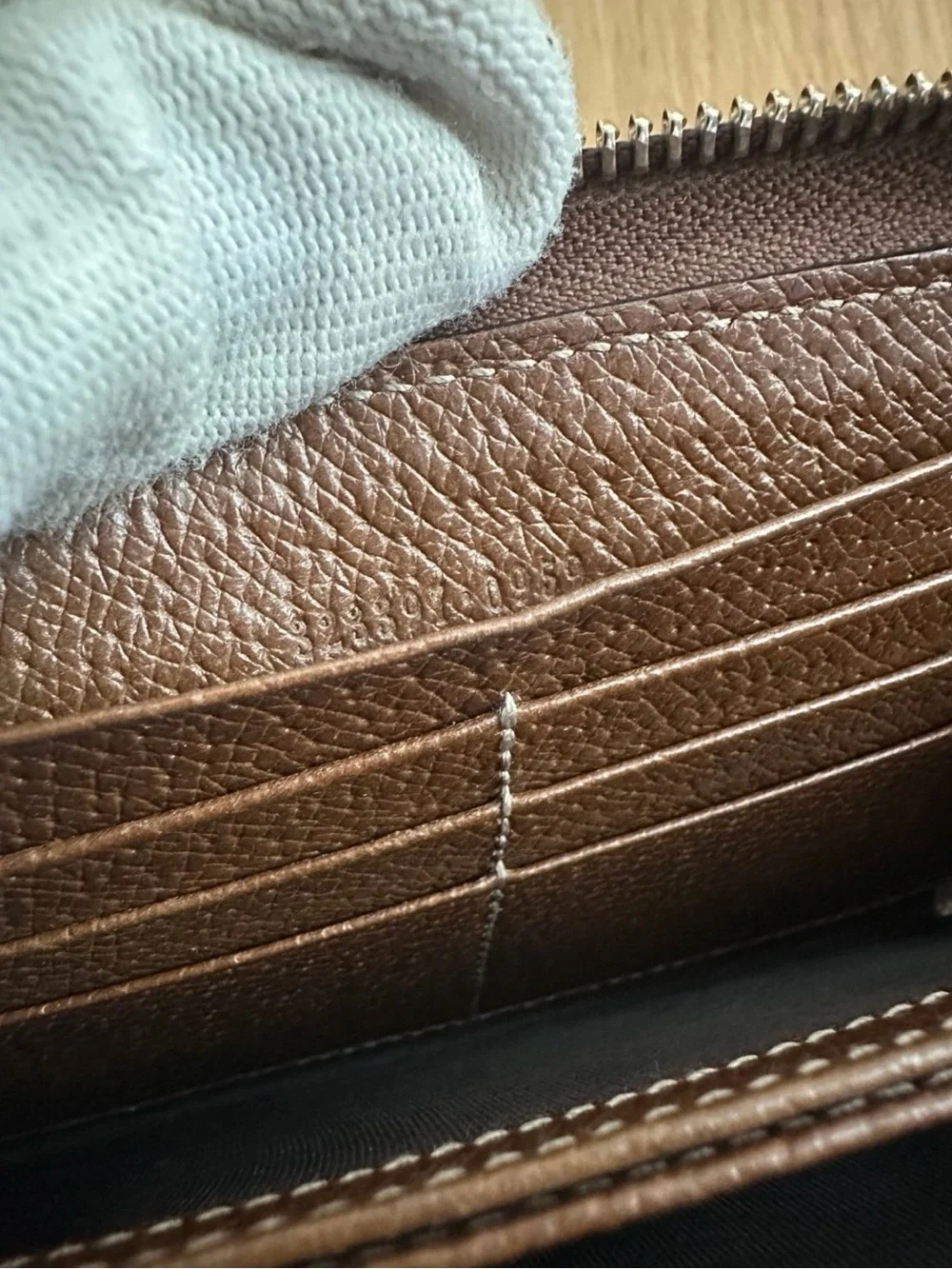 Gucci Brown GG Supreme Zip-Around Wallet